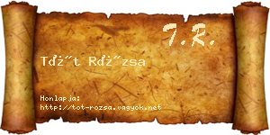 Tót Rózsa névjegykártya