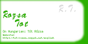 rozsa tot business card